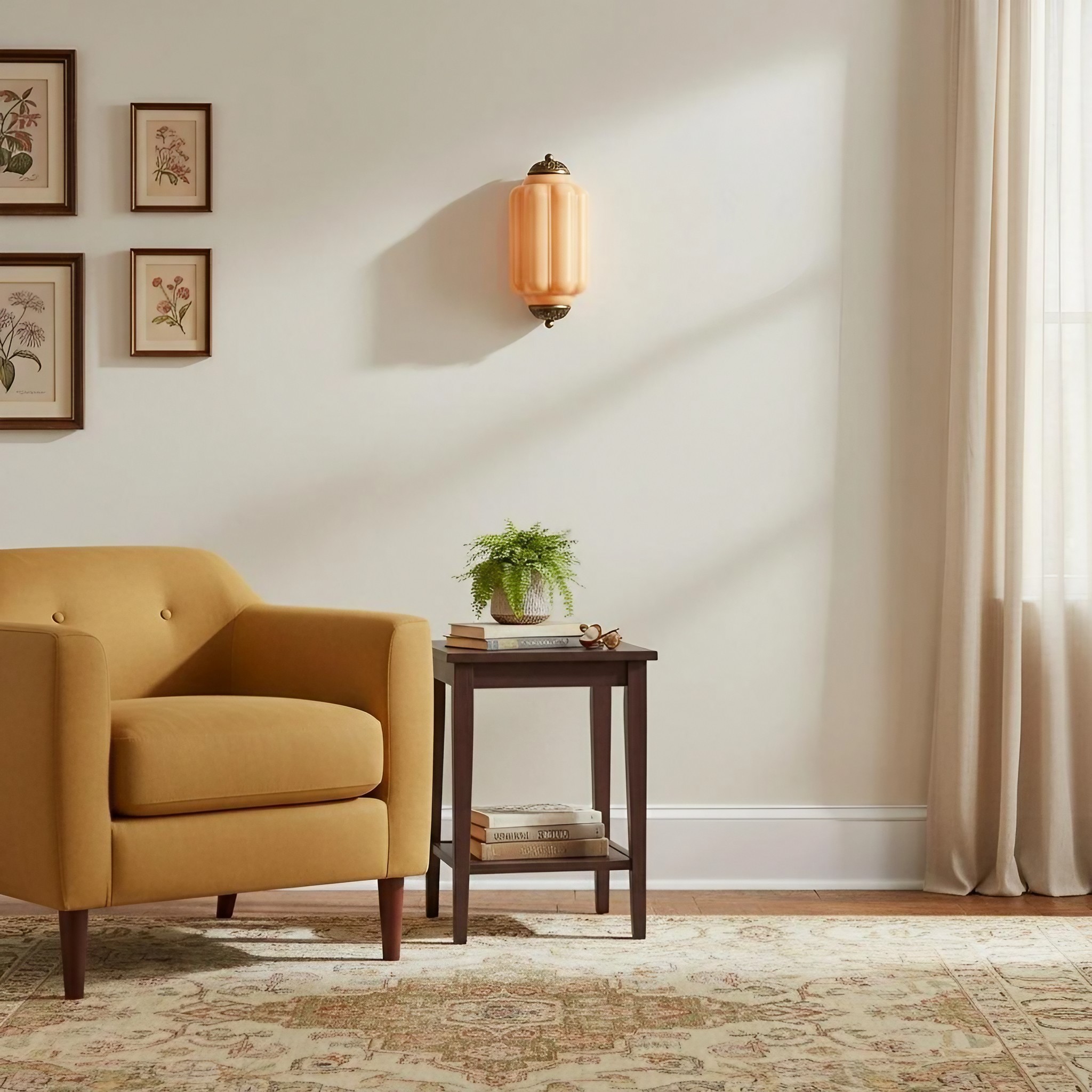 Eloise Long Pumpkin Retro Glazen Inbouw Wandlamp HL951