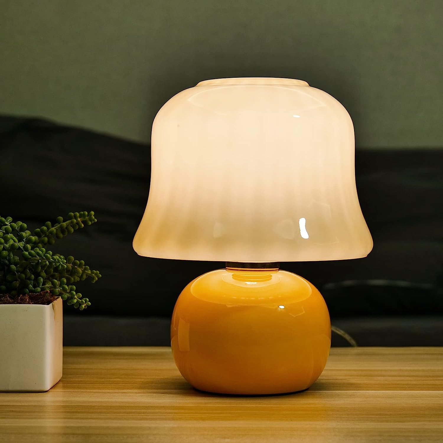 Vintage Mushroom LED Glazen Tafellamp HL11
