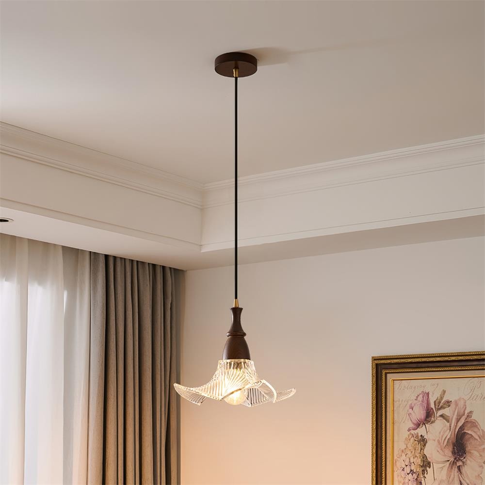 Lila glazen hanglamp HL2598