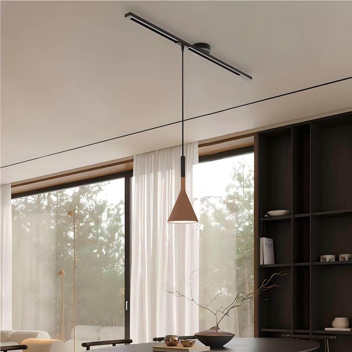 Zwenkarm enkel ophangsysteem voor een hanglamp HL202