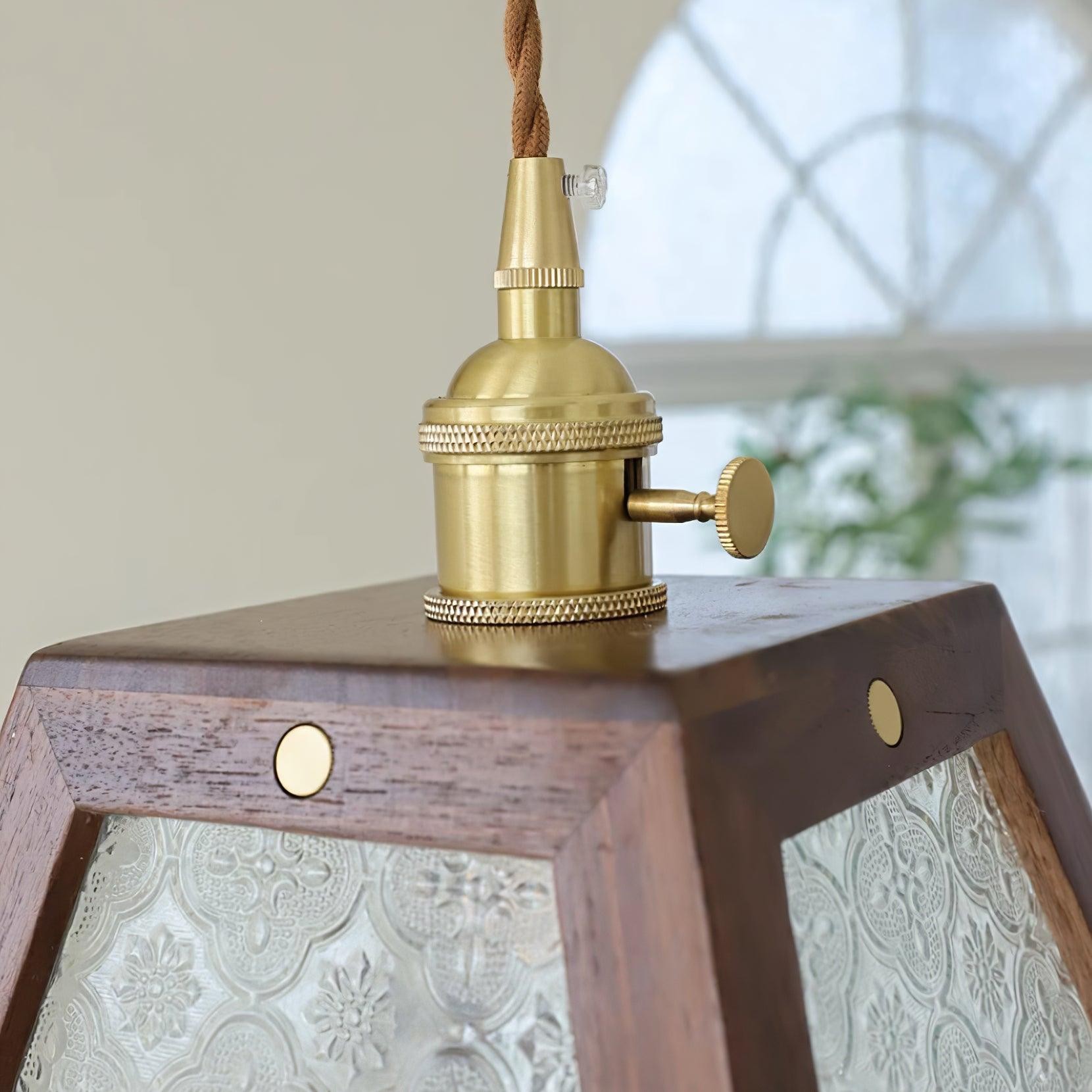 Retro patroon glazen hanglamp HL405