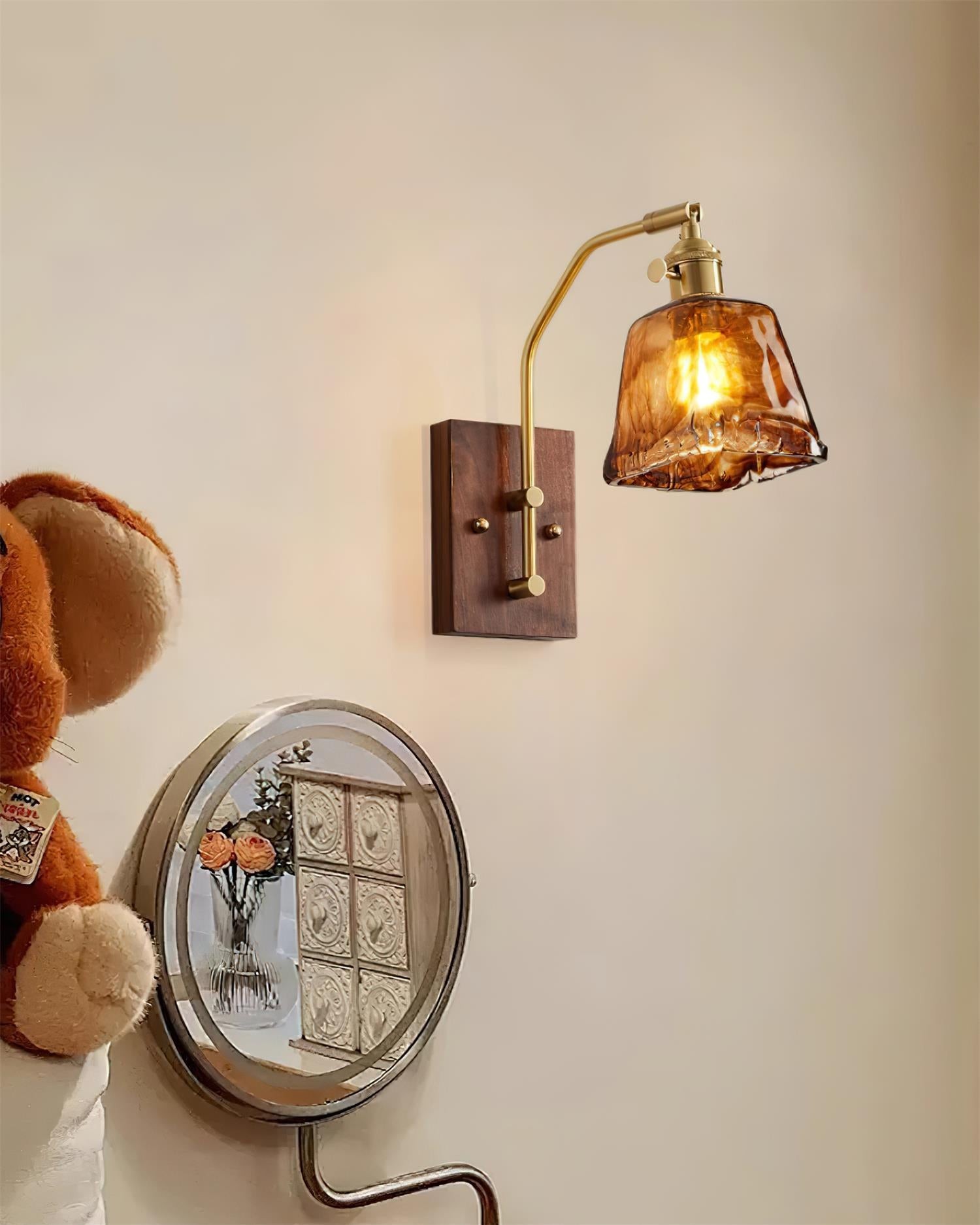 Vintage Morning Glory-vormige wandlamp HL842