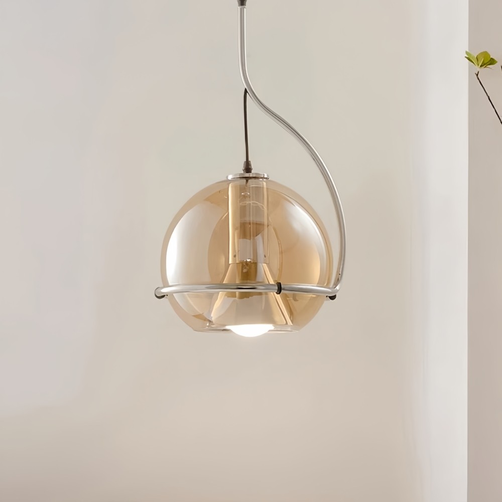 Industriële metalen hanglamp - glazen bolontwerp voor slaapkamer HL1318
