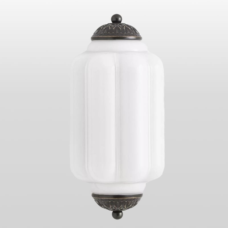 Eloise Messing Wandlamp – Elegante Melkglas Vintage Verlichting HL1652