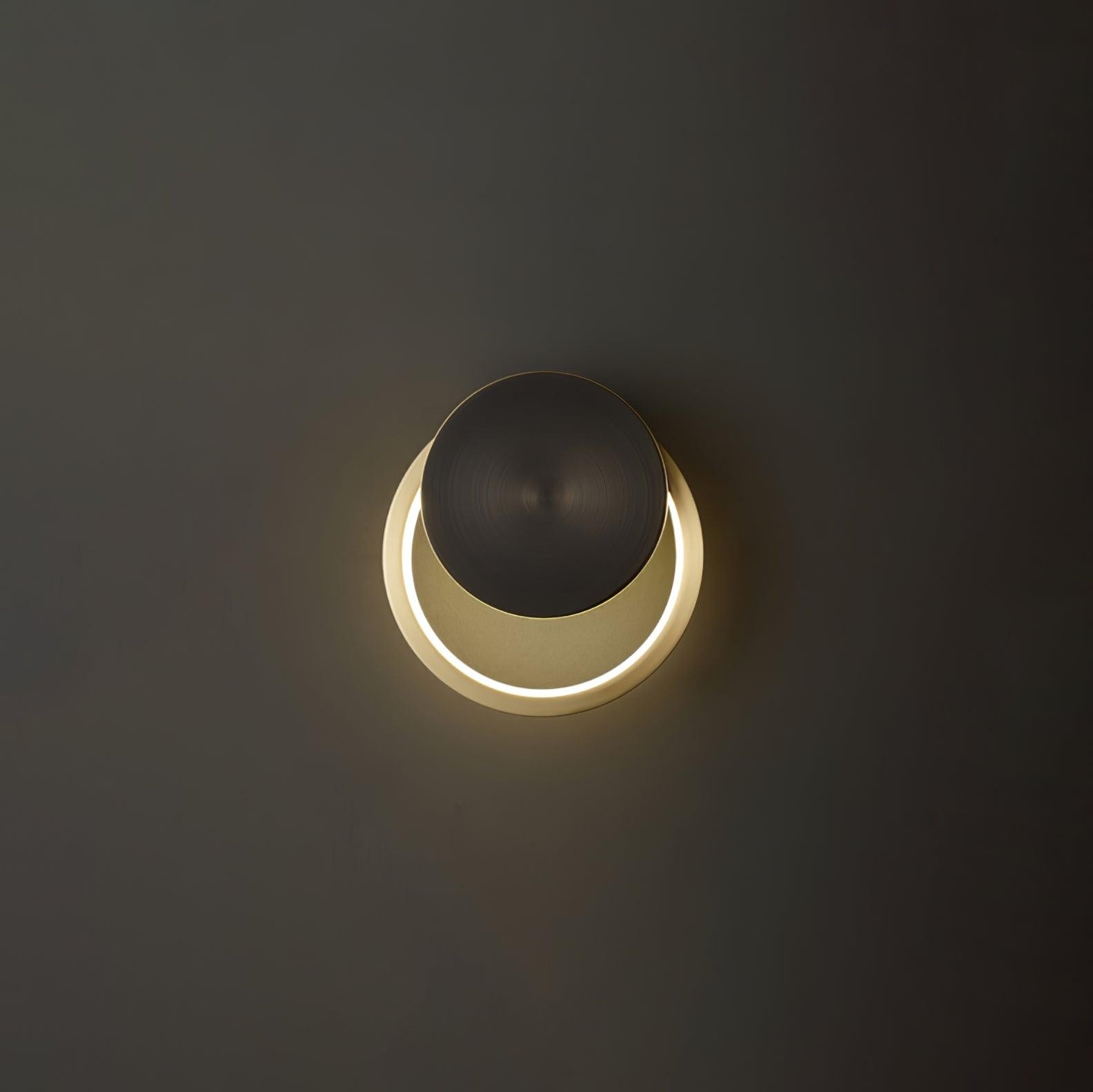 Minimalistische creatieve eenvoudige messing ronde LED-wandlamp HL776