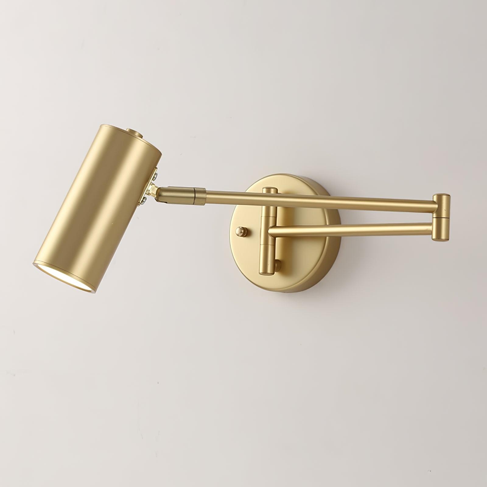 Moderne metalen cilindervormige wandlamp met zwenkarm HL1076