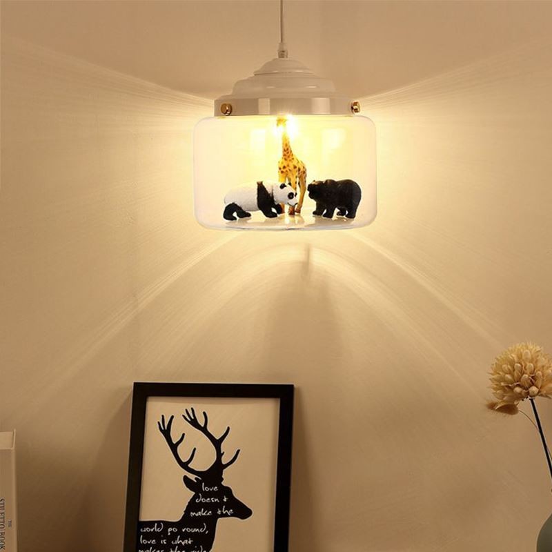 Glazen Kap Little Zoo Hanglamp Voor Kinderkamer HL30