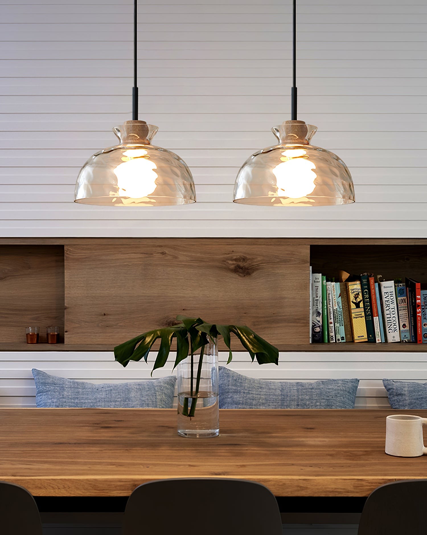 Moderne Water Ripple Transparante Glazen Hanglamp HL798