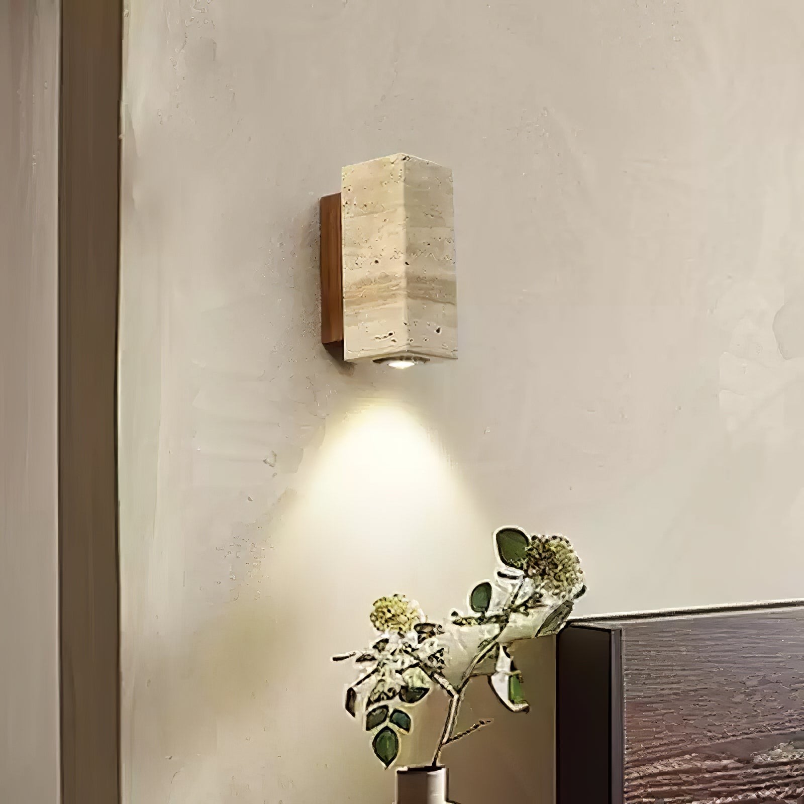 Vintage Marmeren Travertijn Wandlamp HL380