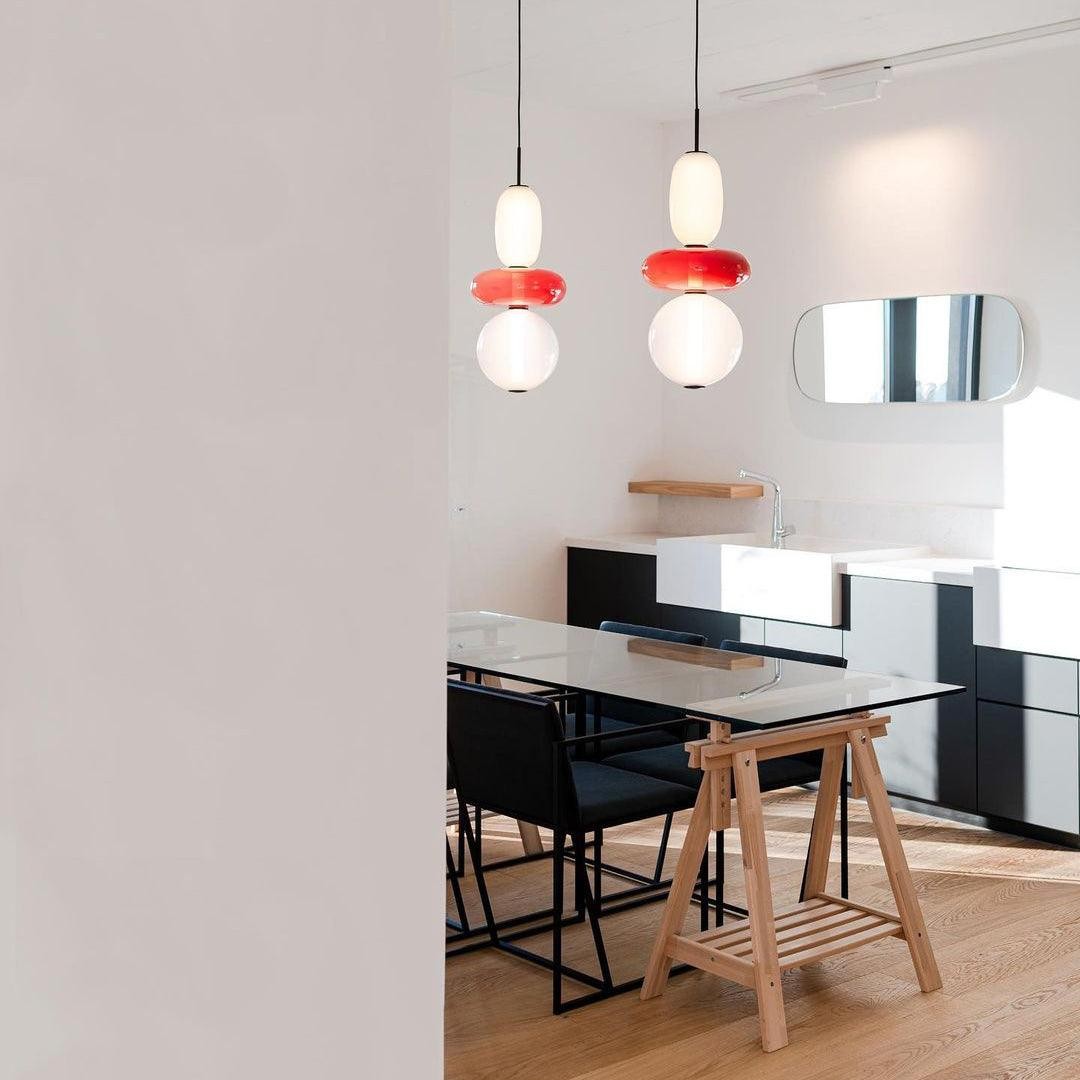 Noordse Hanglamp Van Gebrandschilderd Glas HL299