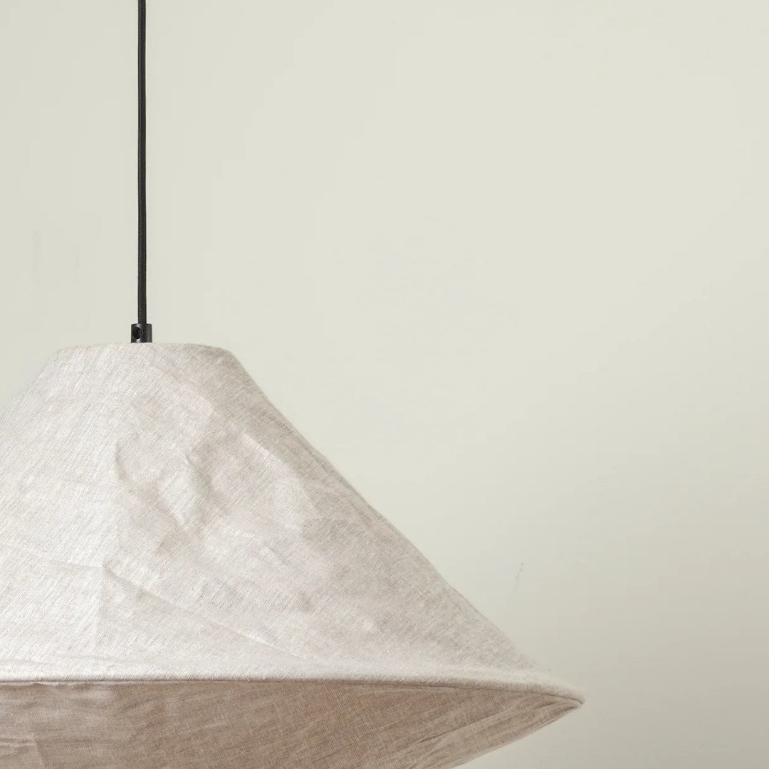 Zalen opvouwbare stoffen lampenkap - Handgemaakte geweven hanglamp voor sfeer in de eetkamer en hal HL1918