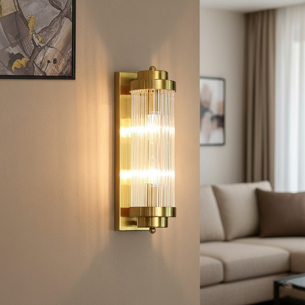 De offset pilaar wandlamp HL3345