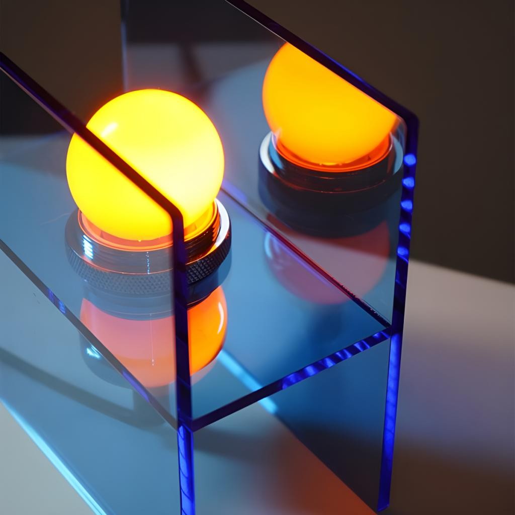 Tafellamp met zonsondergang- en oceaanhorizonmotief - Sfeervolle, moderne decoratieve bureaulamp met kleurverloop voor