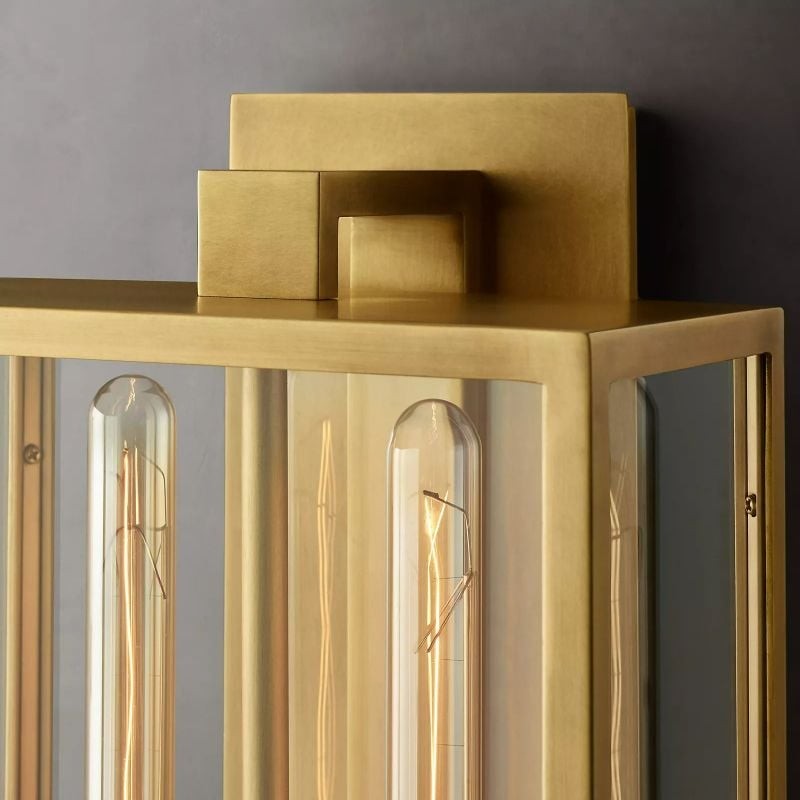 Klassieke Beckman Vintage Wandlamp - Staal & Glas Lineair Design HL1821