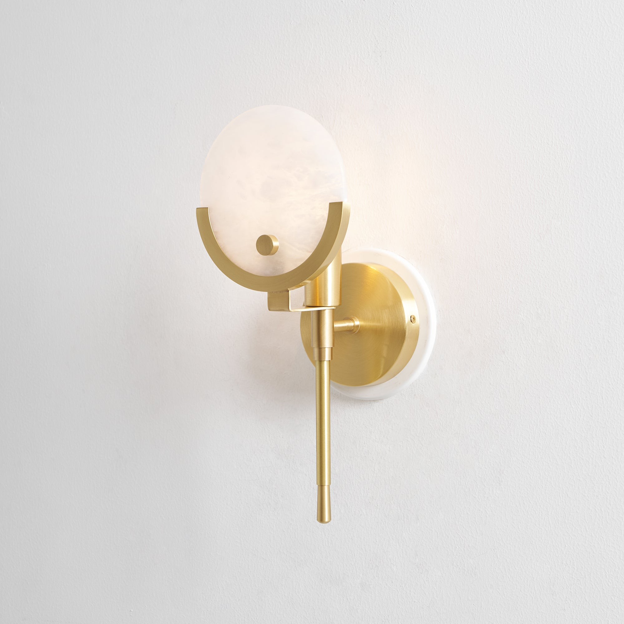 Ava messing alabaster wandlamp HL2941