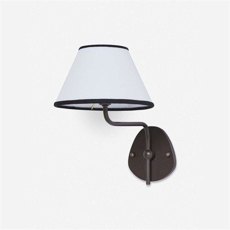 Kulo stoffen wandlamp – moderne wandlamp met dubbele arm van linnen voor de woonkamer HL1785