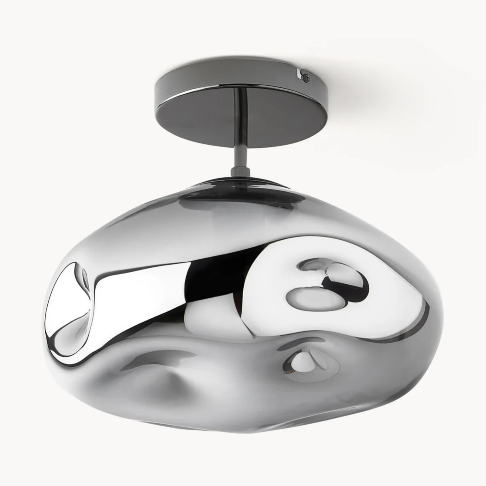 Moderne plafondlamp van chroomspiegelglas - minimalistische stijl voor woonkamer HL1054