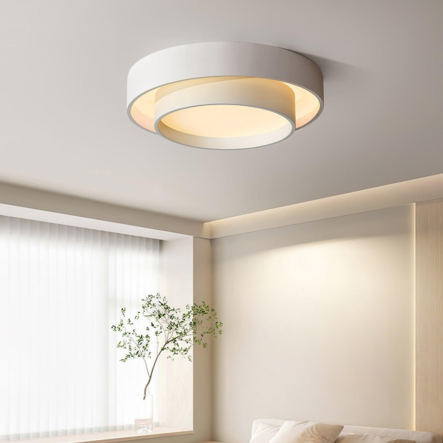 Dubbele ronde schijf Melody plafondlamp HL165