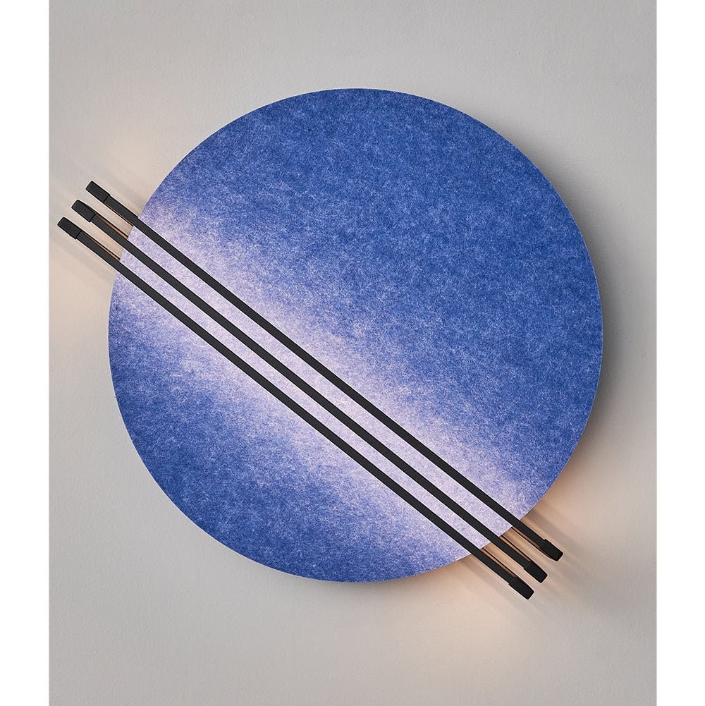Abstracte wandlamp met zonsopgangmotief van vilt HL2934