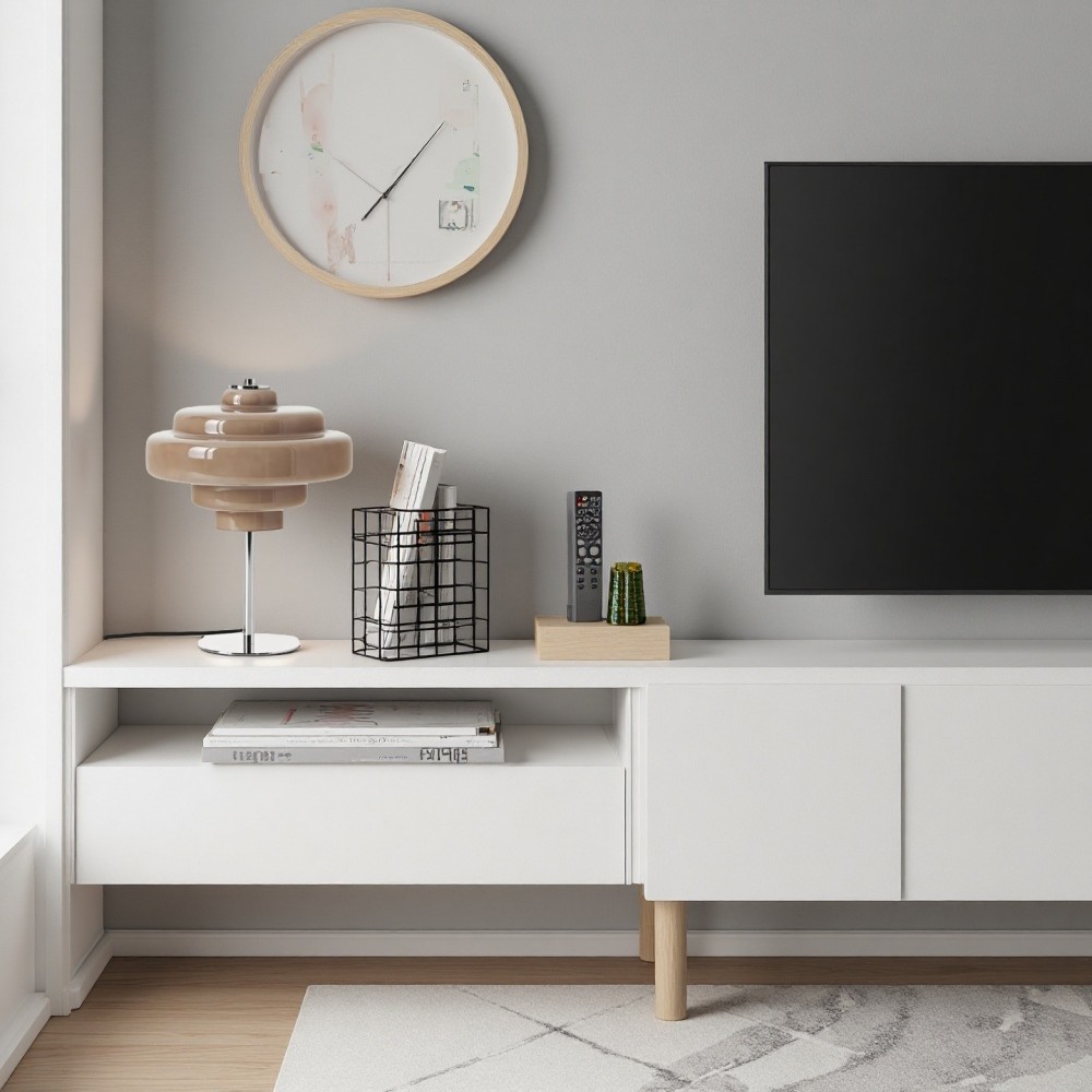 Koloro Meerlaagse Bauhaus Glazen Tafellamp - Kleurrijk Nachtlampje voor de Slaapkamer HL1333