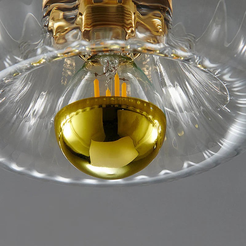 Clara Rays Moderne Plafondlamp van Messing en Glas HL3504