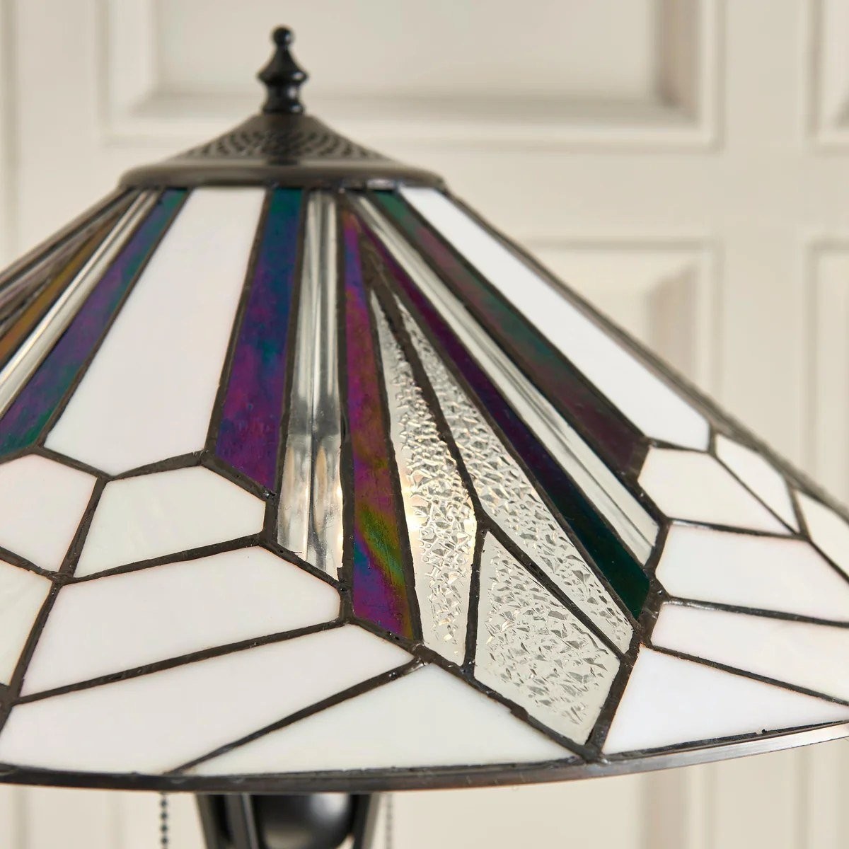 TF Astoria Art Deco Staande Lamp met Glas-in-lood - Geometrisch Design Staande Lamp voor de Woonkamer HL2223