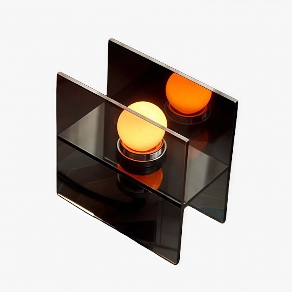 Tafellamp met zonsondergang- en oceaanhorizonmotief - Sfeervolle, moderne decoratieve bureaulamp met kleurverloop voor