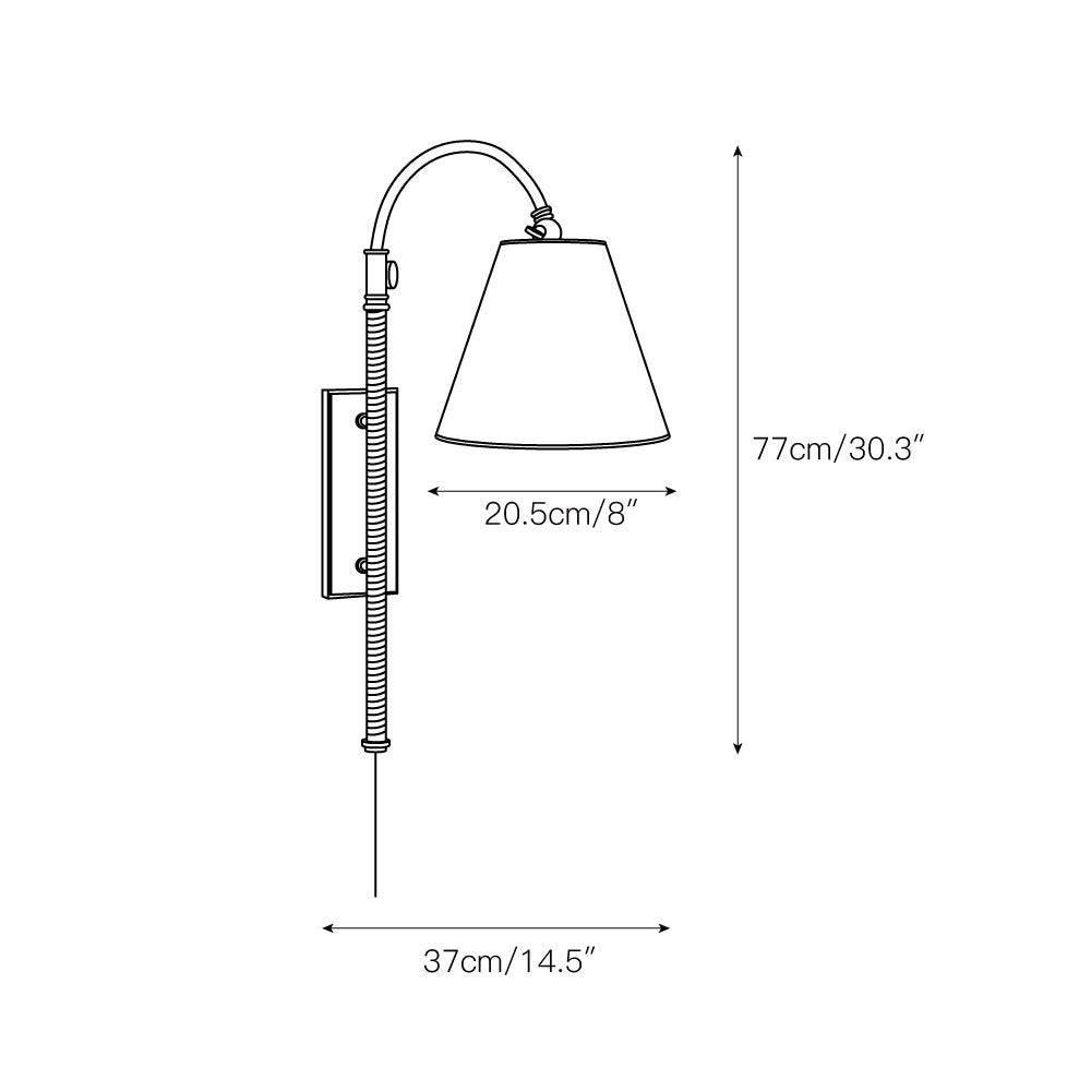 Curves Plug-In Wandlamp HL3148