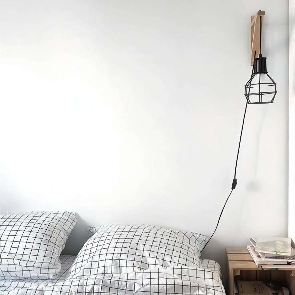 Minimalistische Houten Kooi Wandlamp HL56
