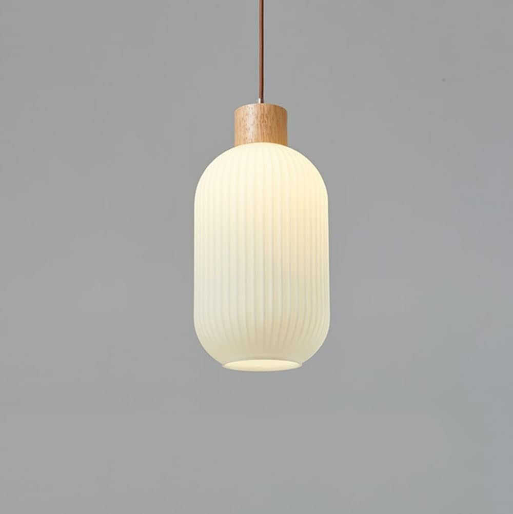 Nordic witte lantaarnachtige glazen hanglamp HL666