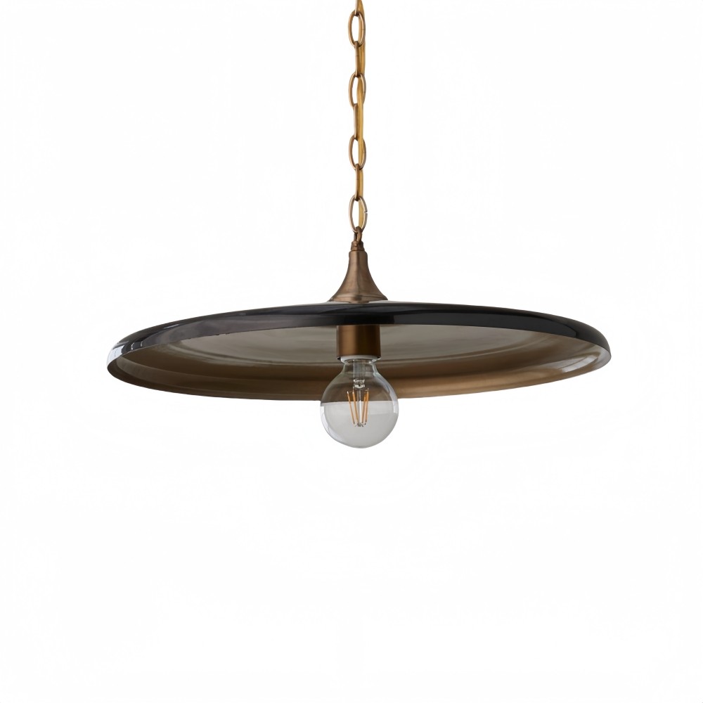 Gouden metalen schijfvormige hanglamp - moderne bolvormige lamp voor de keuken HL1324