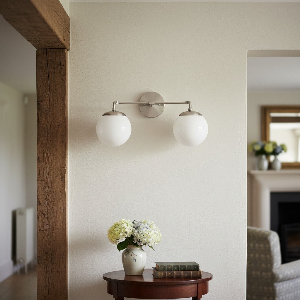 Glorica Glazen Wandlamp - Moderne Vintage Badkamerlamp HL1738
