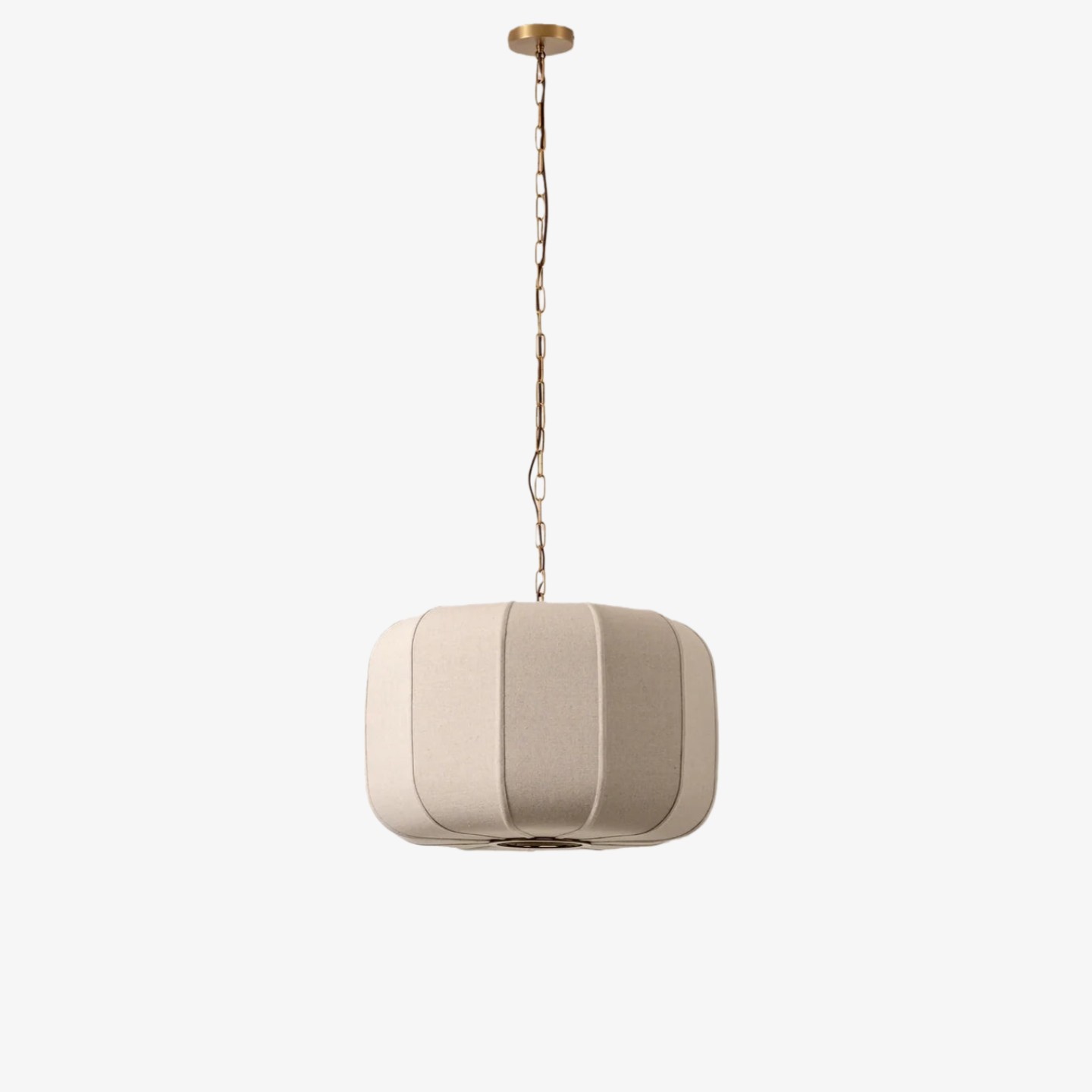 Loomis hoge hanglamp – Lampenkap met linnenstructuur en verouderd messing, geschikt voor eetkamer en keuken HL2286