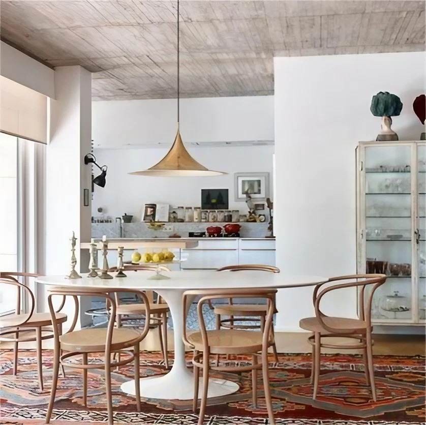 Mid Century Moderne Hoor Metalen Hanglamp