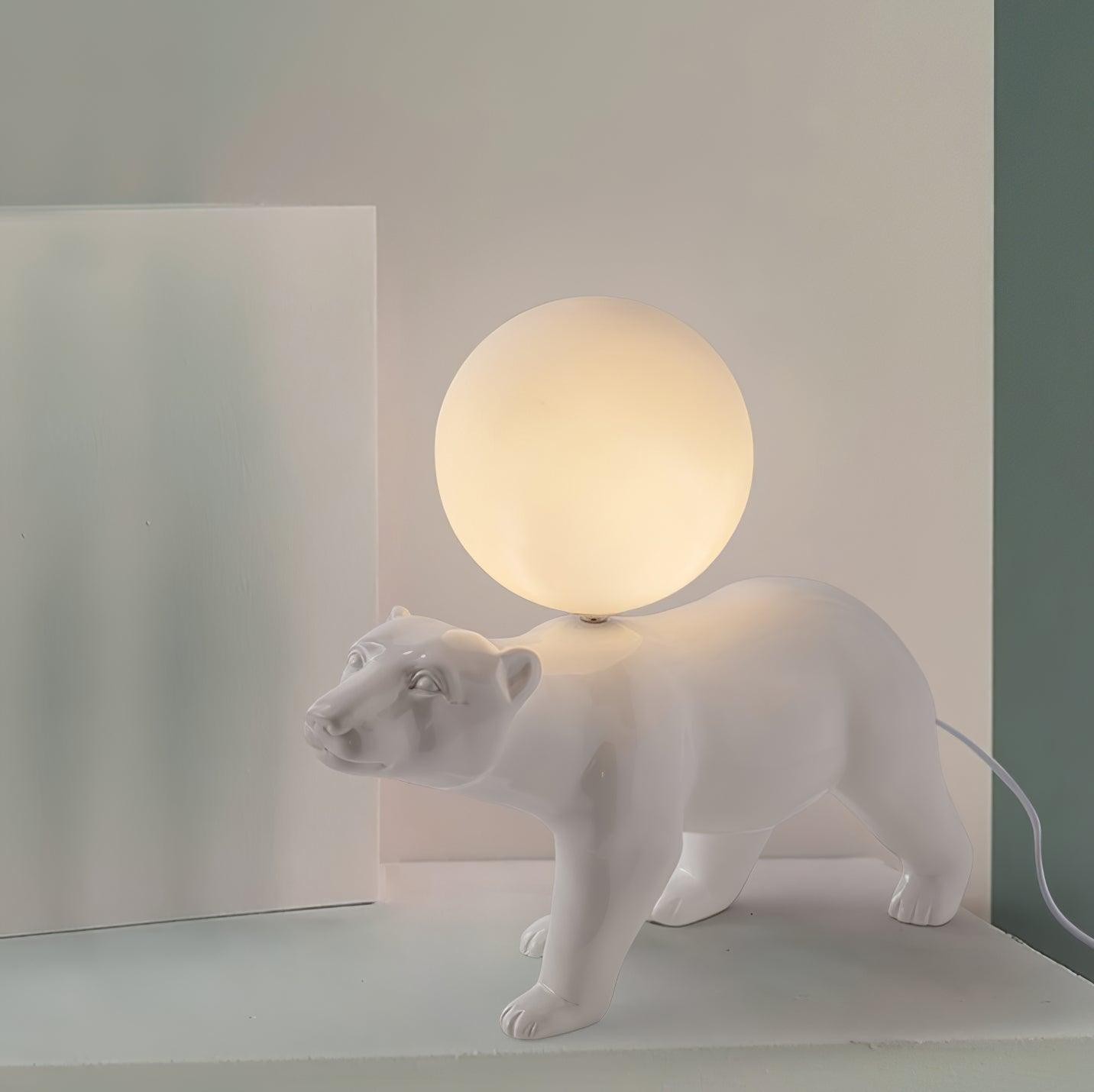 Creatieve witte tafellamp met dierenbeervorm HL124