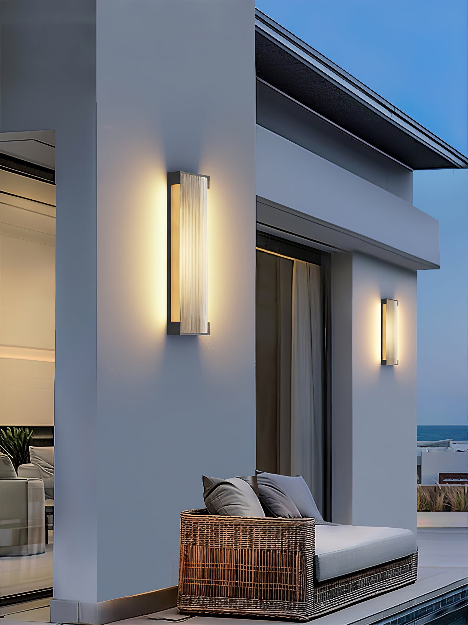 Rechthoekige buitenwandlamp HL793
