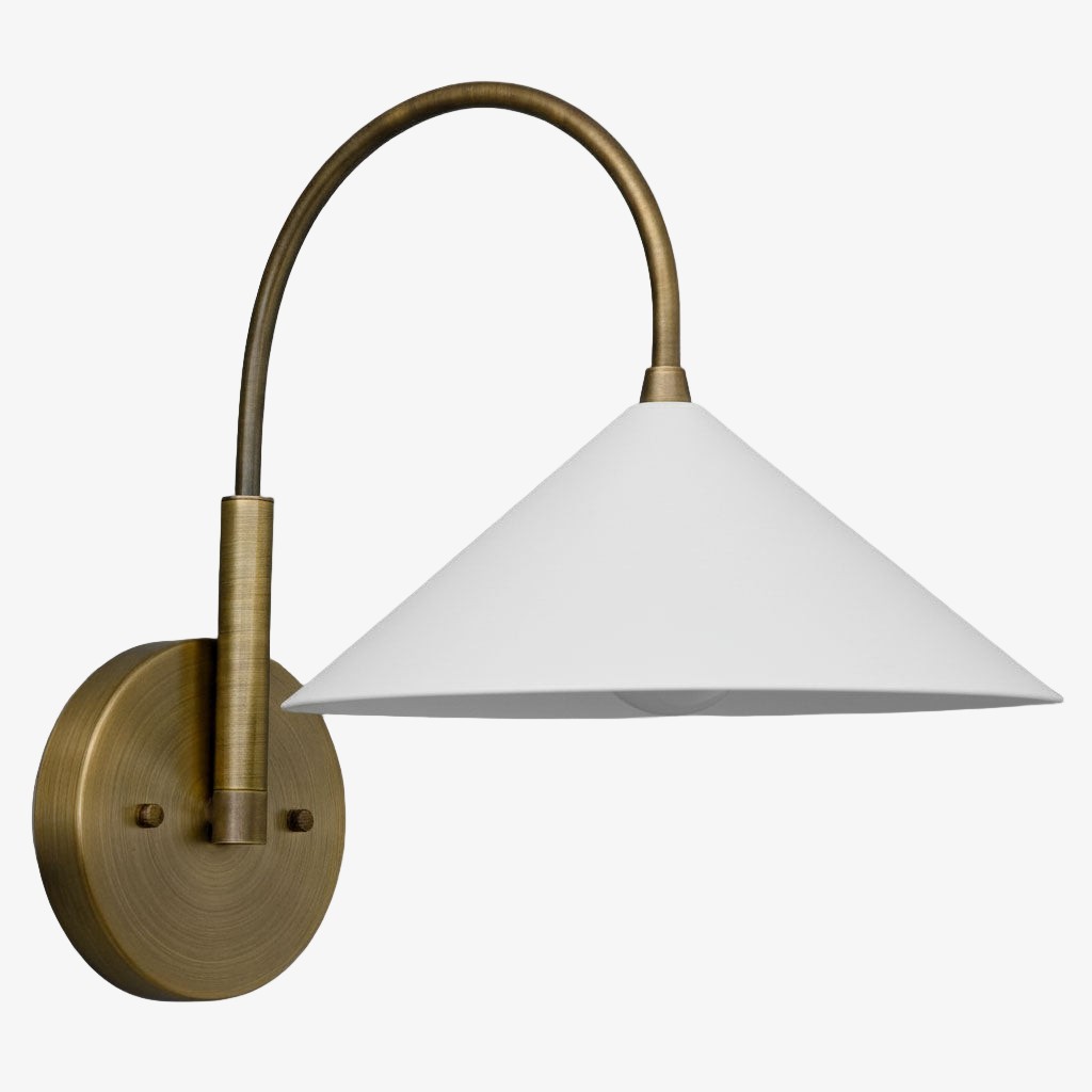 Curva Metalen Vintage Wandlamp - Elegante Kegelvormige Kap voor Slaapkamers HL1756