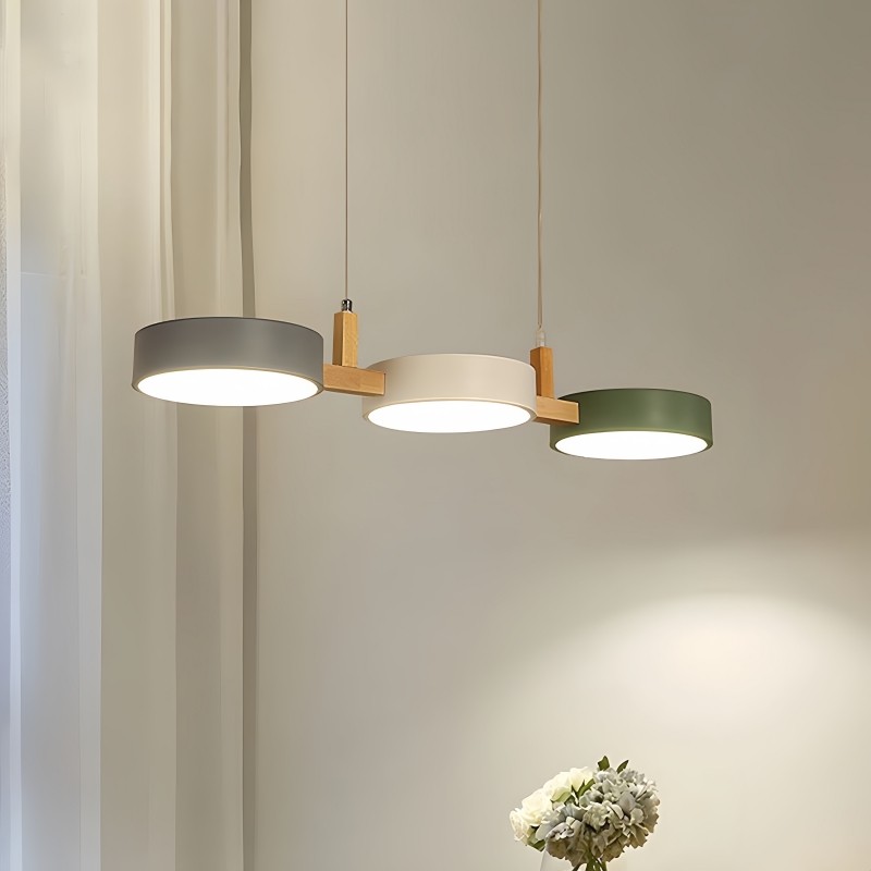 Nordic Modern Eenvoudige Macaron 3 Kops Hanglamp HL683