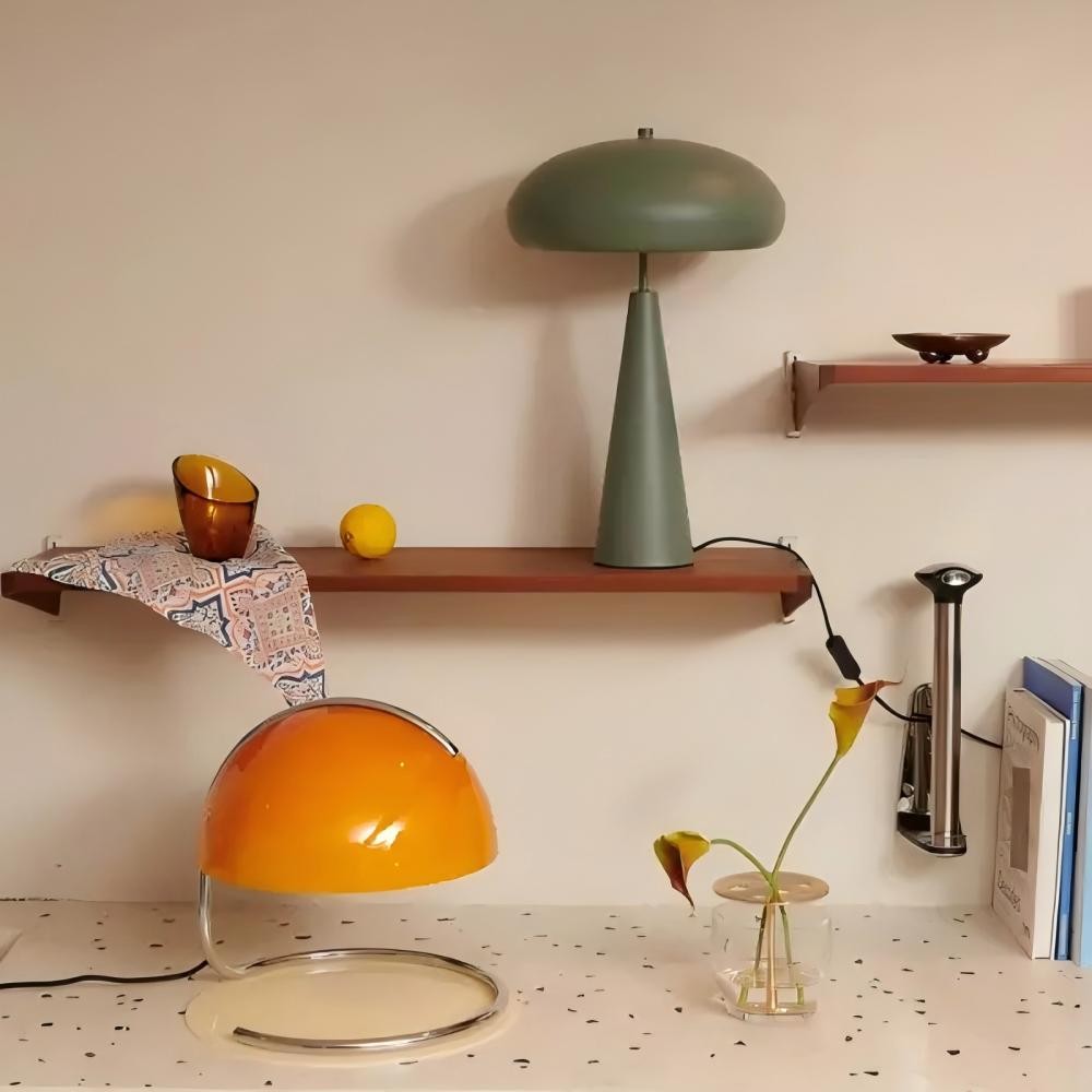Retro Bauhaus Pudding Glazen Tafellamp HL318