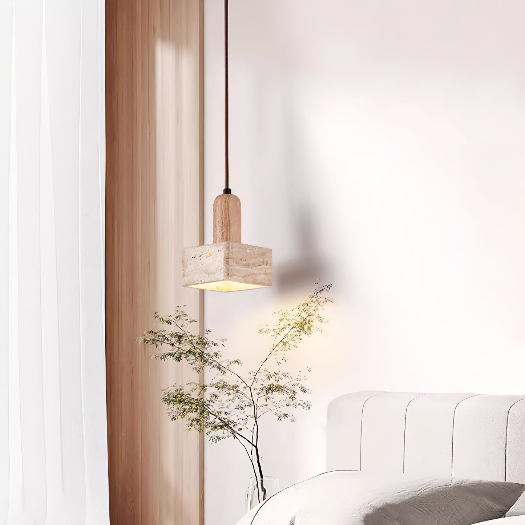 Eenvoudige elegante vierkante rechthoekige hanglamp HL903