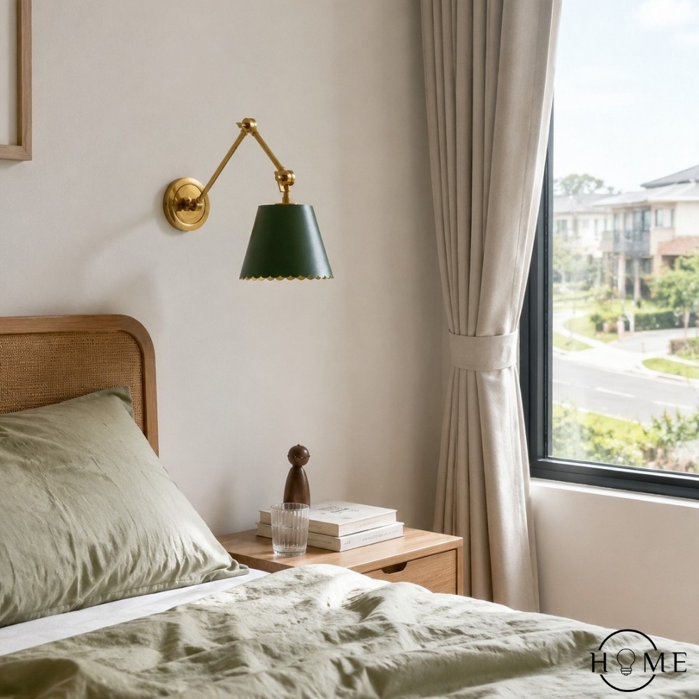 Foldray Scalloped Task Sconce - Leren wandlamp voor thuis HL1379