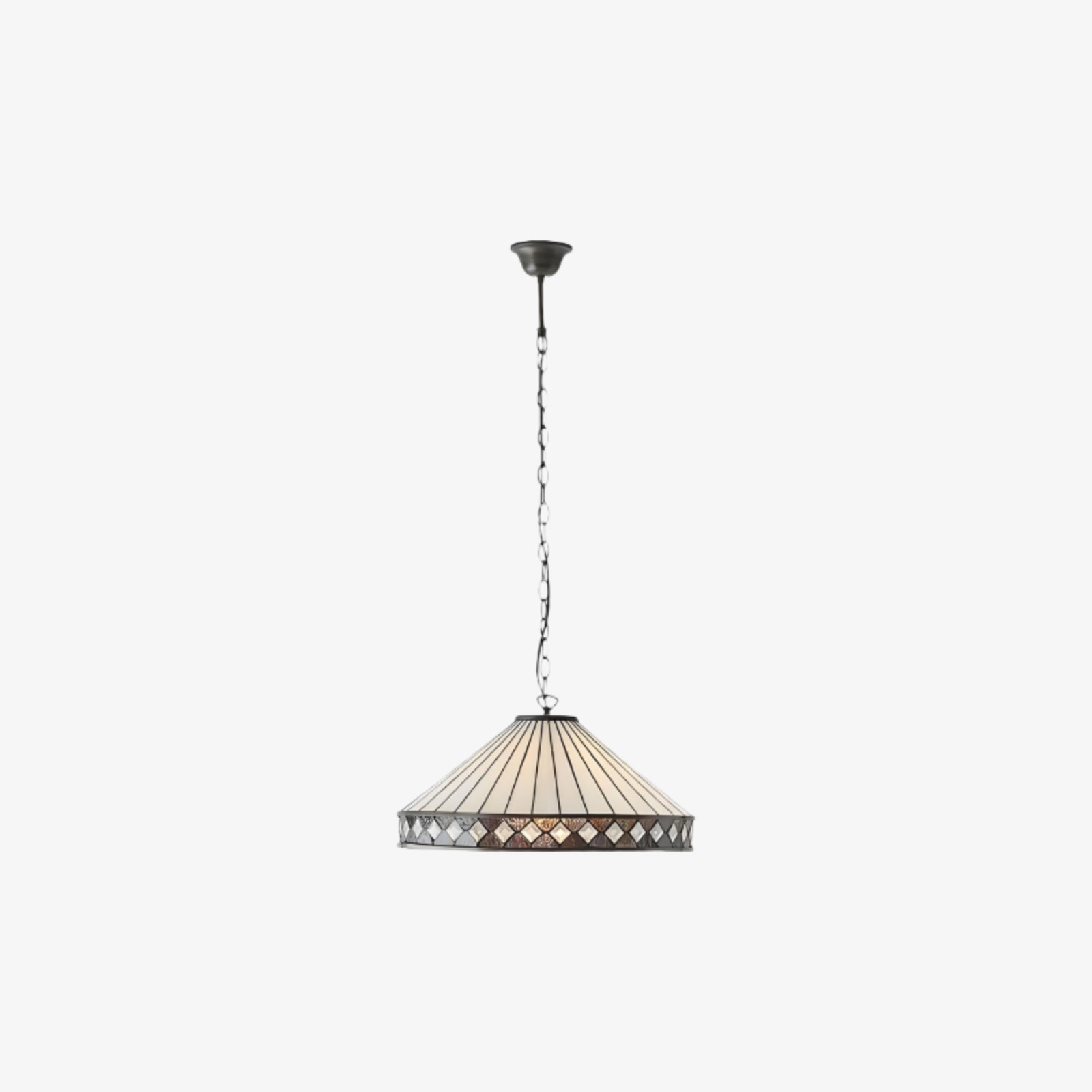 TF Fargo hanglamp - Verlichting in Tiffany-stijl met een Art Deco kap en verstelbare ketting HL2165
