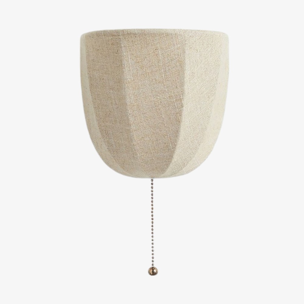 Fablune linnen wandlamp - moderne wandlamp met stoffen kap en textuur voor de woonkamer HL1134
