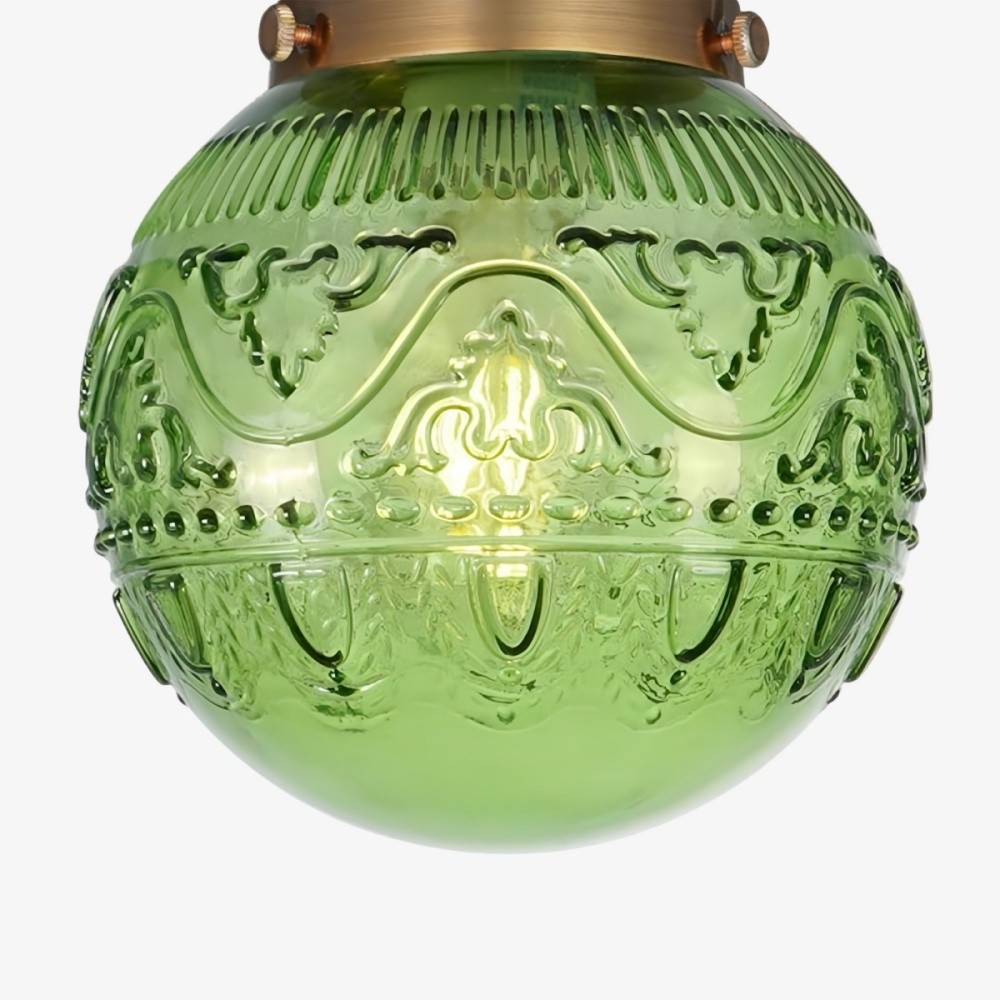 Naveliro Bolvormige Glazen Plafondlamp - Tijdloos Design voor Woonkamer en Keuken HL2423