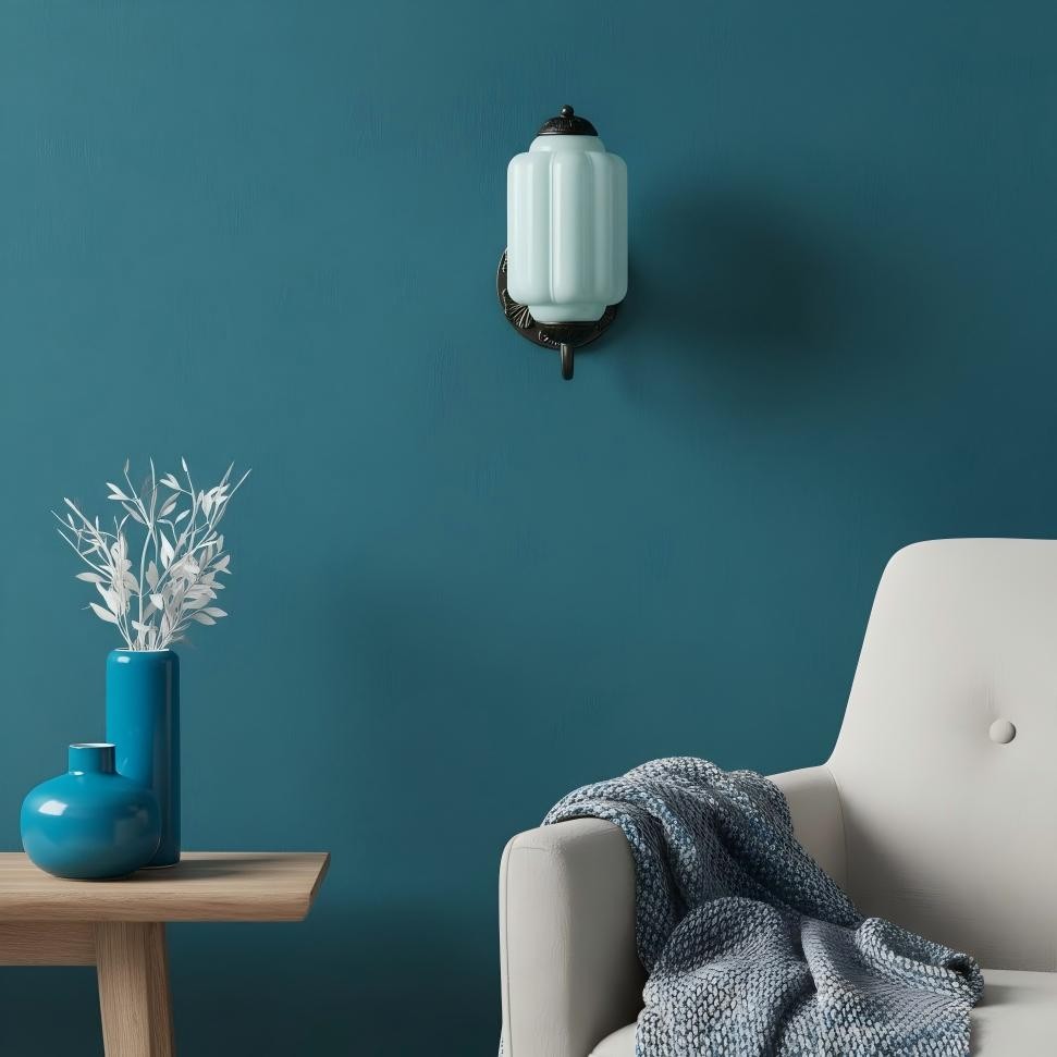 Vintage Melkglas Eloise Kandelaar Wandlamp HL844