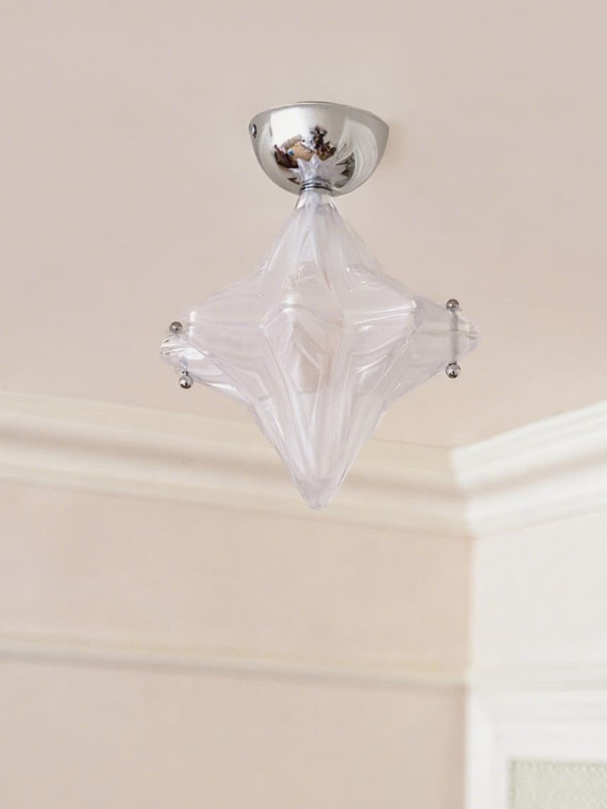 Art Deco Star Plafondlamp - Gematteerd glazen armatuur voor hal en entree - Astris Ceres HL1793