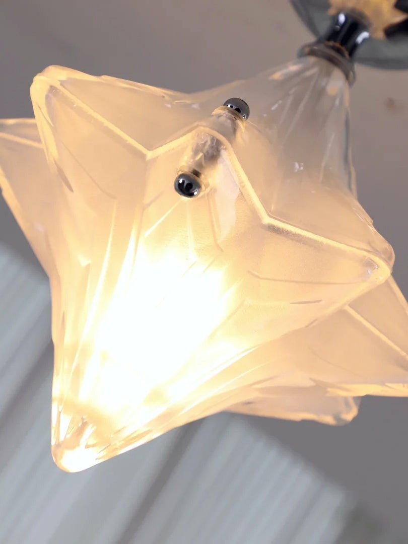 Art Deco Star Plafondlamp - Gematteerd glazen armatuur voor hal en entree - Astris Ceres HL1793