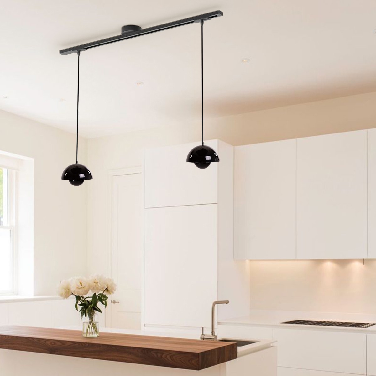 Zwenkarm enkel ophangsysteem voor een hanglamp HL202