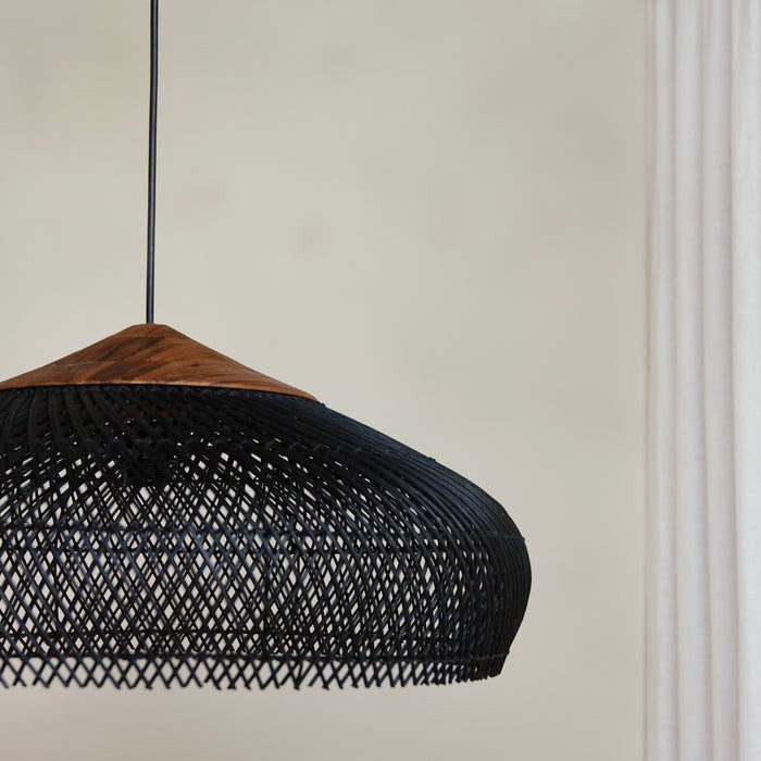 Retro Boheemse hanglamp van rotan HL3389