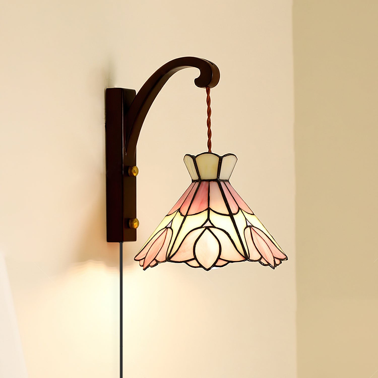 Serena Tiffany wandlamp met stekker HL2613